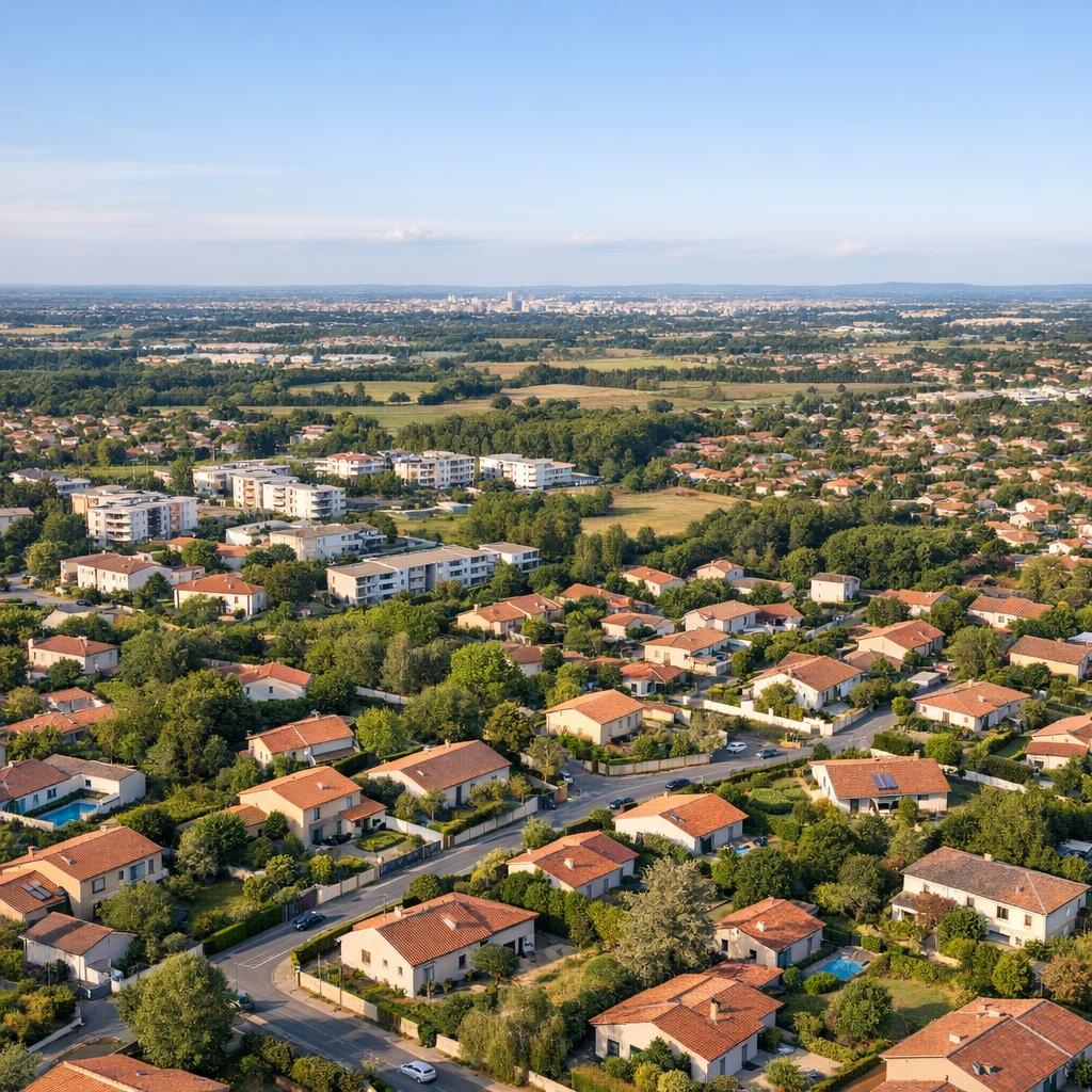 Communes périphériques de Toulouse : Blagnac, Colomiers, Tournefeuille, Balma, Muret